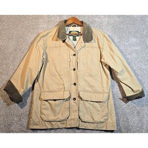 Cabela's for Women Duck Canvas Barn Chore Jacket Flannel Lined Pockets Tan XL